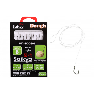 Крючки Saikyo KP-10084 Dough BN №6 (10шт) c повод. Крючки Saikyo KP-10084 Dough BN №6 (10шт) c повод.