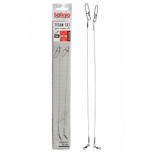 Поводок Saikyo Titan 1x1 Jerk №2 STOJ22530, 30кг/25см, 2шт